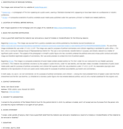 Proof of Ownership - DMCA Notice